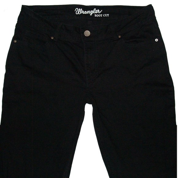 Classic Wrangler Black Mid-Rise Bootcut Denim / Jean - 09MWZBK -  34X32 - Picture 7 of 13